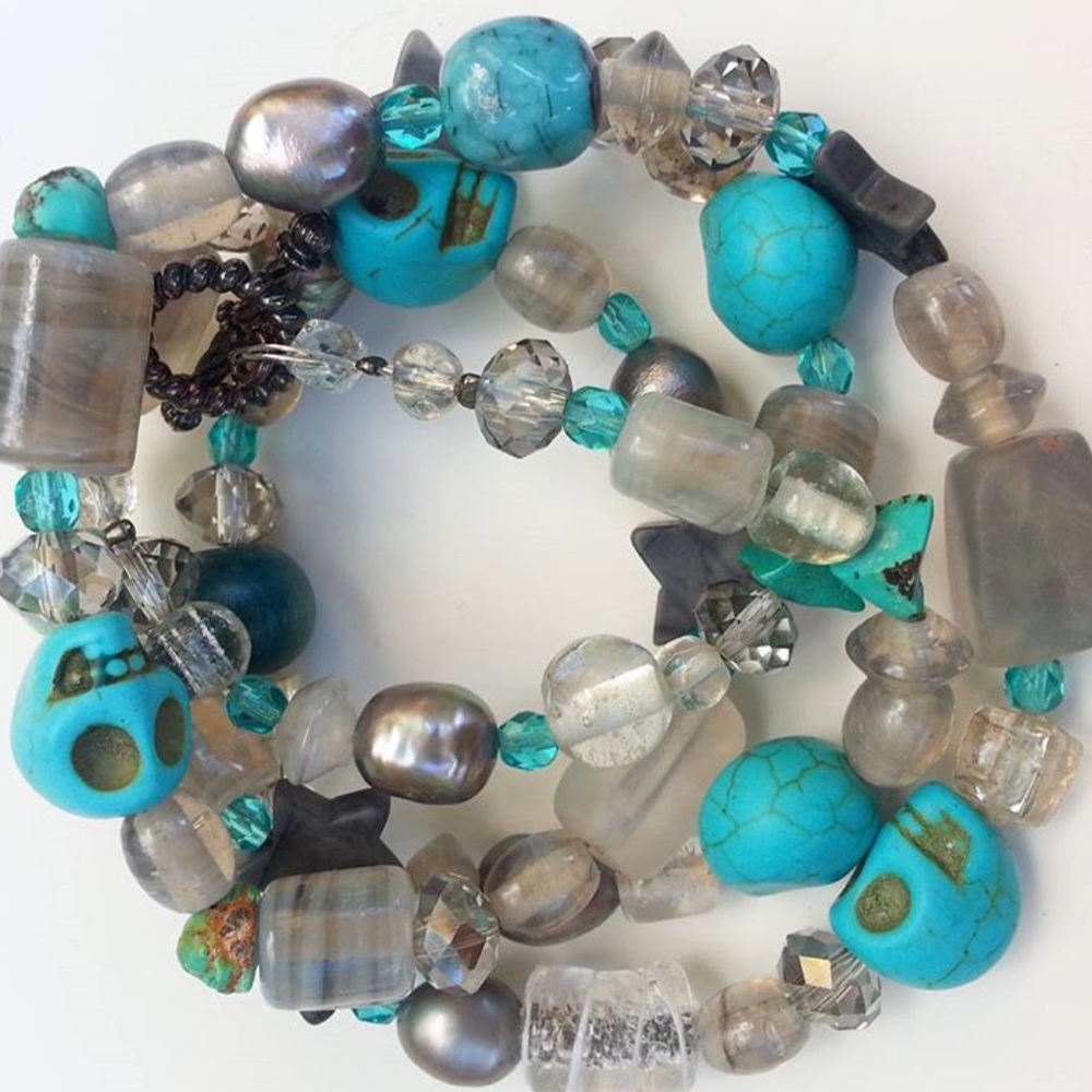 Hand Beaded Crystal Protection Necklace